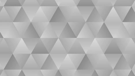 patrón triangular de formas geométricas. animación de bucle poligonal abstracta. fondo de gradiente monocromático.