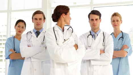 confident medical team looking at camera