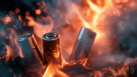 burning batteries