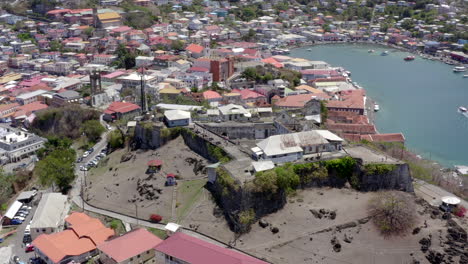 aerial view of st. george's, grenada with fort george