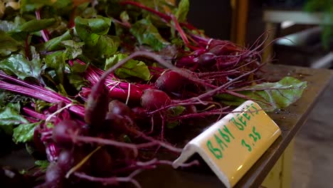 baby beets on display for sale