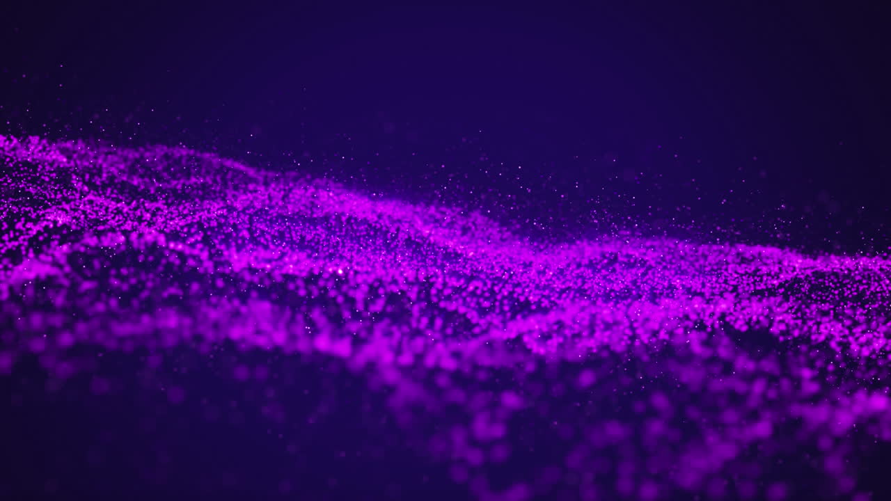 animación de partículas púrpuras brillantes