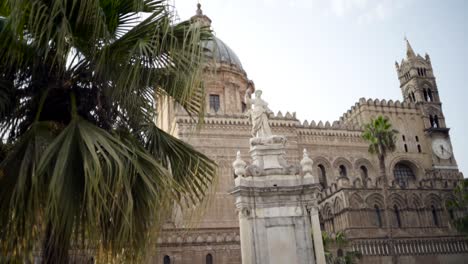 facade of palermo cathedral, italy