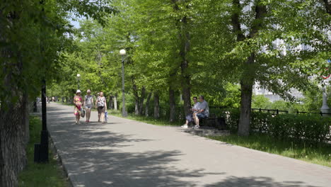 city park scene on a sunny day