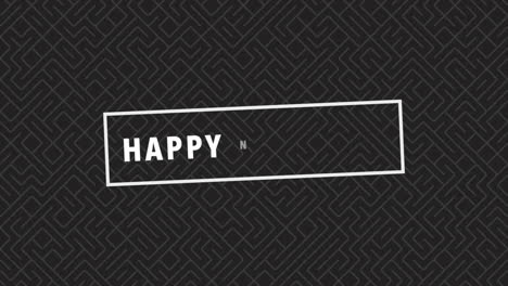 texto de feliz año nuevo en el marco en gradiente moderno negro