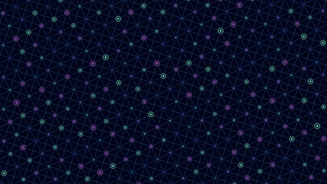 intricate geometric dots pattern in shades of blue, purple, and pink