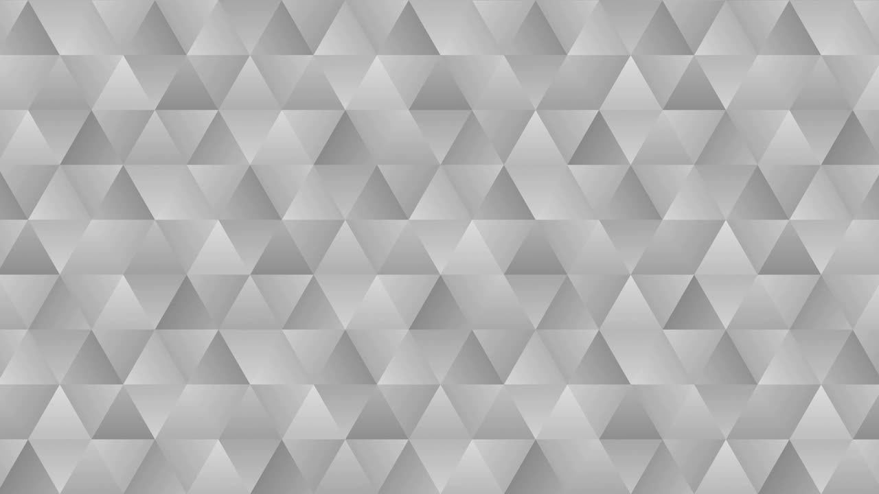 patrón triangular de formas geométricas. animación de bucle poligonal abstracta. fondo de gradiente monocromático.