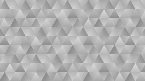 patrón triangular de formas geométricas. animación de bucle poligonal abstracta. fondo de gradiente monocromático.