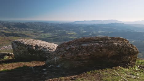 andalusian landscape near malaga at a clear day