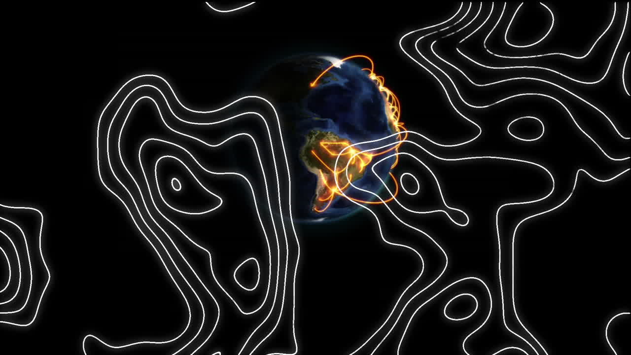 animación del patrón que se mueve sobre el globo