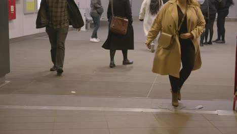 close up of entrance to london bridge rail station london uk busy with people