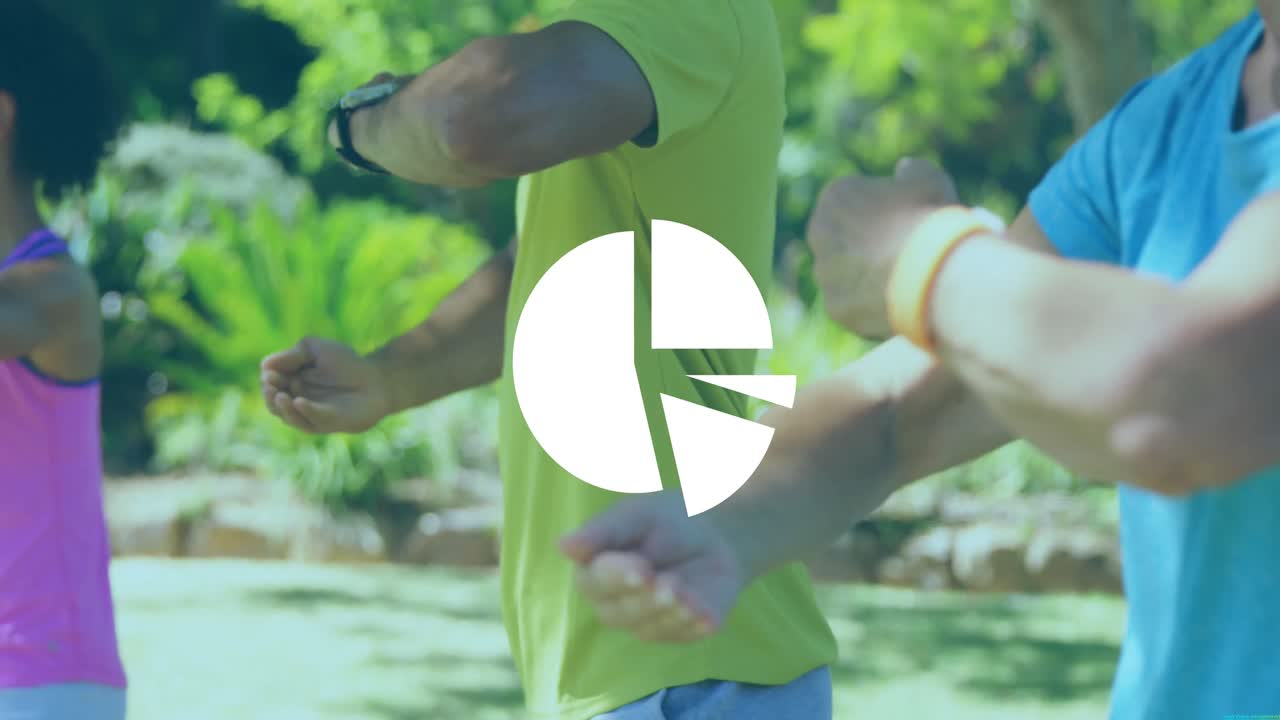 다양한 사람들이 운동하는 형태의 애니메이션입니다.