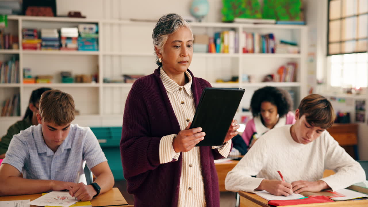 Teacher Leading a Diverse Classroom of Students