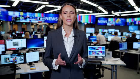 news anchor in studio