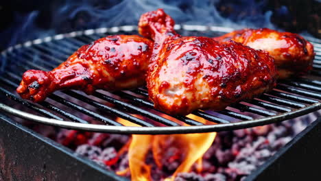 grilled chicken legs on the bbq