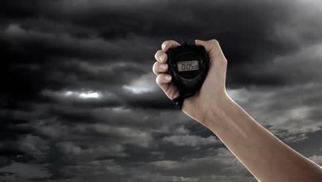 reloj de detención de mano