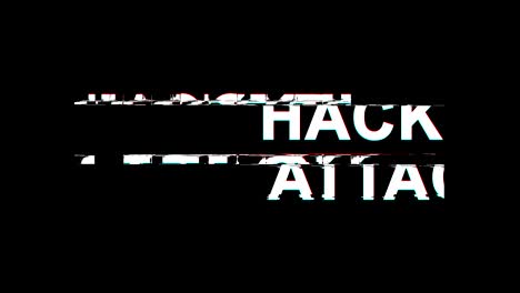 hacker attack glitch effect text digital tv distortion 4k loop animation