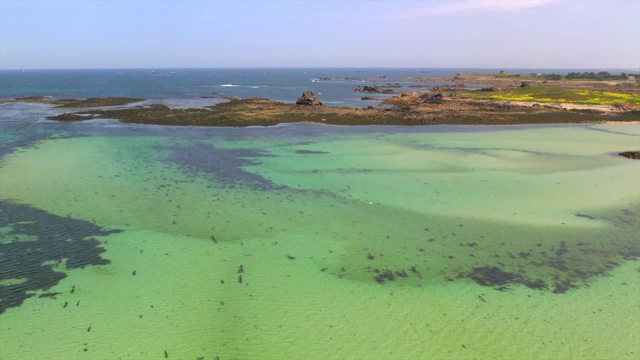 Aerial View of a Stunning Coastal Landscape with Clear Turquoise Waters