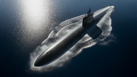 Submarine Cruising on the Open Ocean Surface