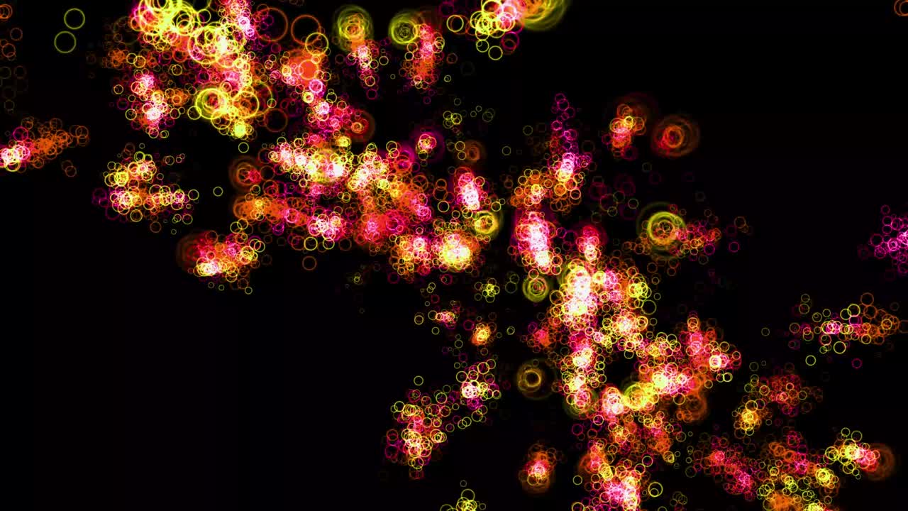 반지 모양 입자 애니메이션 모션 그래픽