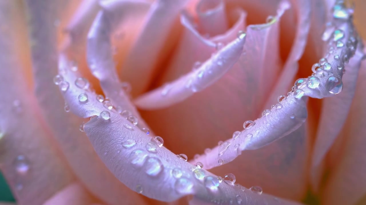 Primo piano di una rosa con una palette di colori pastello sognante, che ricorda l'estetica di un videogioco fantasy