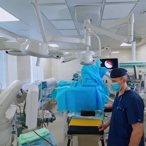 modern equipment in operating room