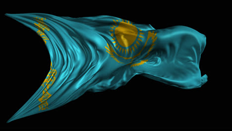 waving flag of kazakhstan