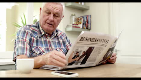 senior man drinking coffee