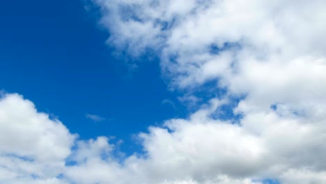 clouds are moving in the blue sky. timelapse