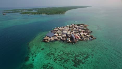 el islote island seen from above and tintipan in the background