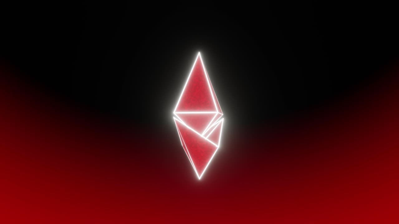 segnale rosso dell'indicatore ethereum ruotato nel ciclo vj invernale crittografico
