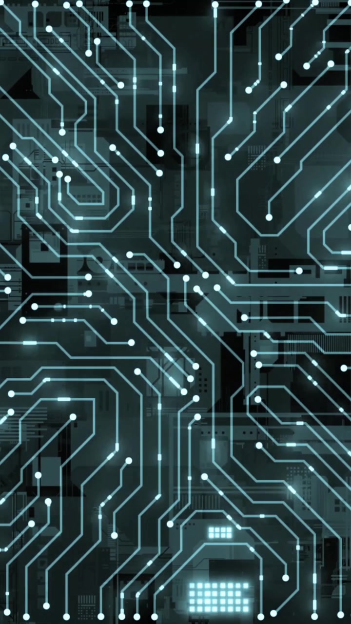 Loop Continuo di Circuito Stampato Digitale con Flusso di Dati Luminoso
