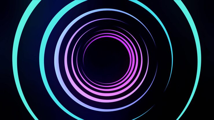 Círculos de neón abstractos