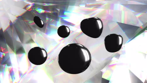 animación de manchas negras que se mueven sobre el cristal