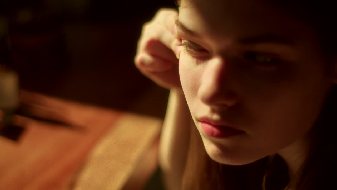 Teenage Girl Applying Aloe Vera Face Mask
