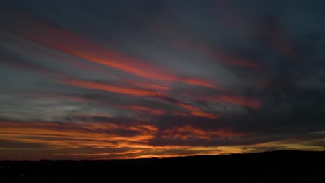 dramatic sunset skies with vivid orange and red streaks