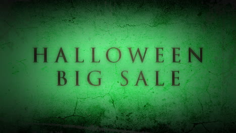 halloween big sale on dark green grunge wall