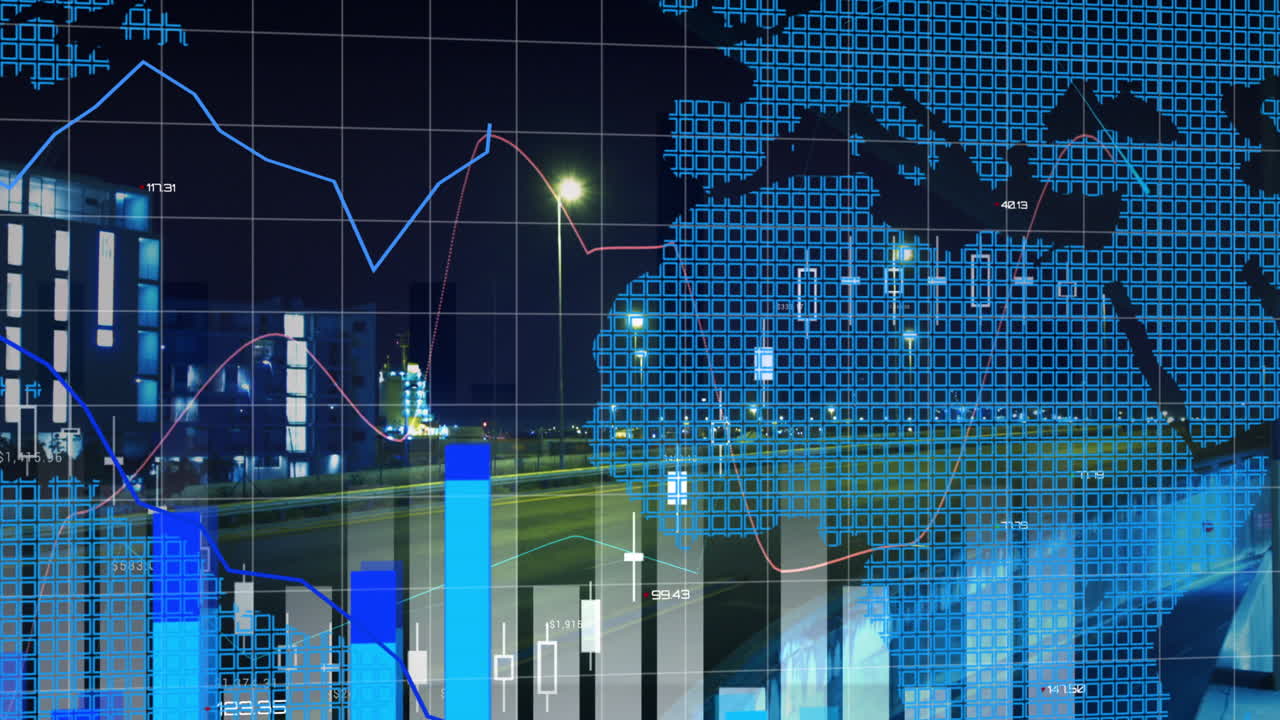 Animation of data processing over diverse financial data and computer servers