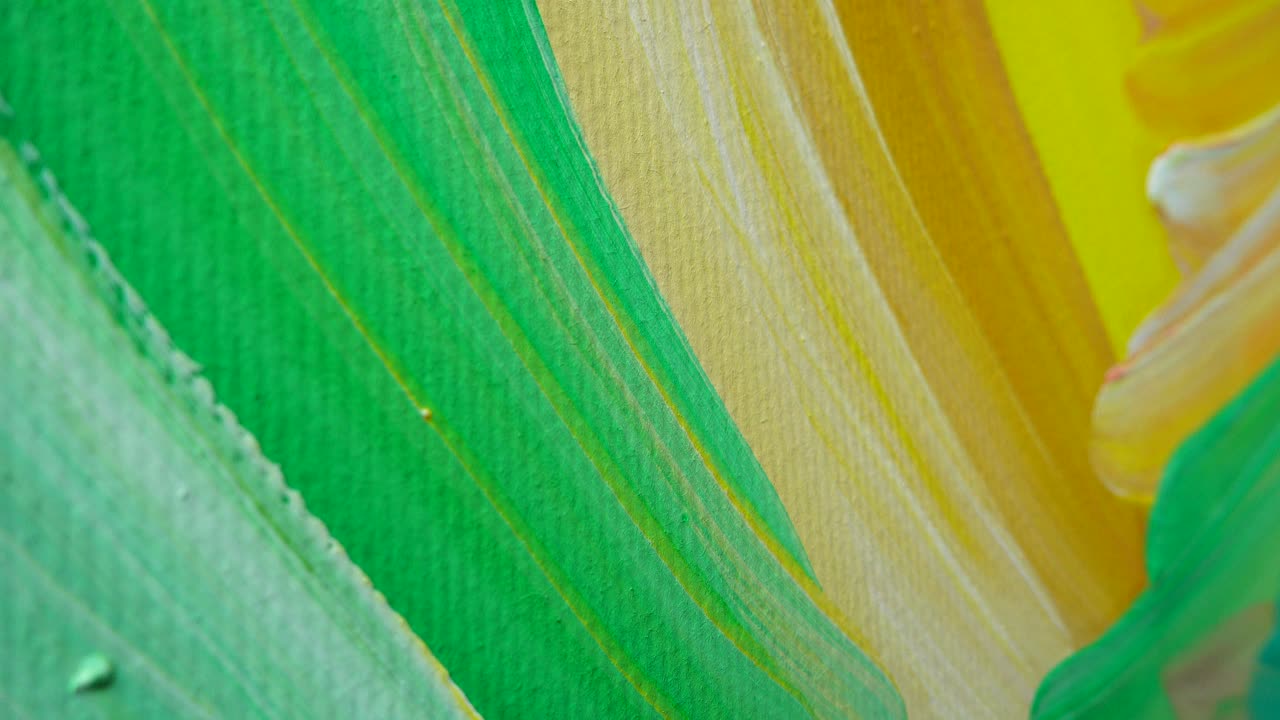 Disegno astratto dipinto a guazzo. Ripresa di un quadro in movimento.