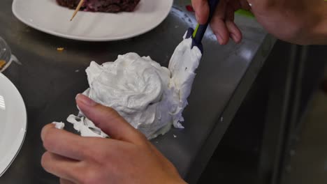 whipped cream dessert preparation