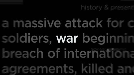 headline titles media with war seamless loop