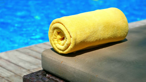 towel on bed around swimming pool