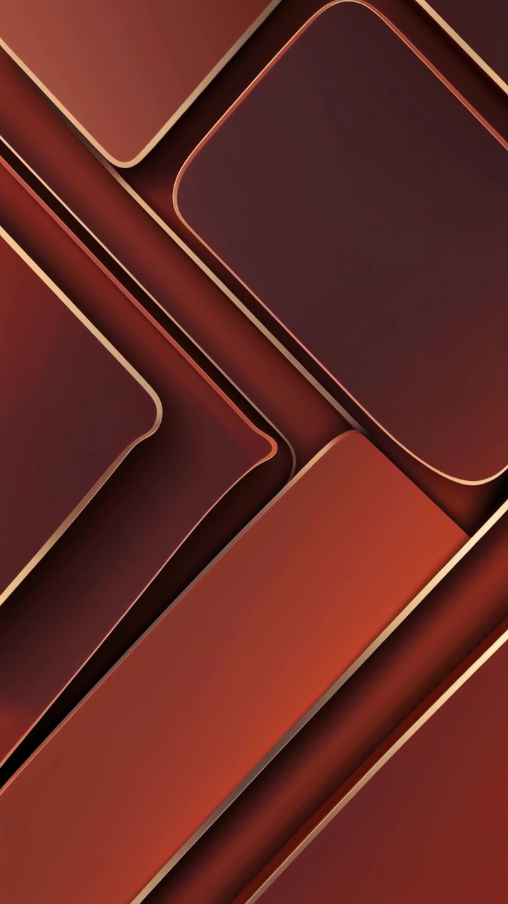 Elegante sfondo astratto geometrico con forme rosse e dorate in movimento
