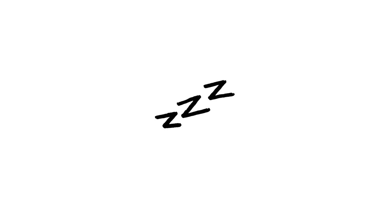 Animated Zz Sleep Symbol on White Background