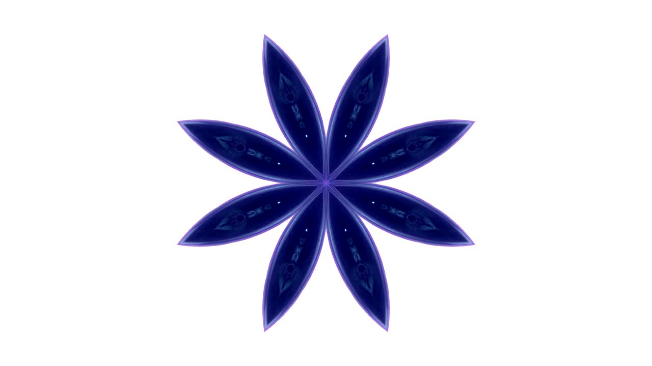 movimiento de caleidoscopio abstracto círculo geométrico y formas de estrellas