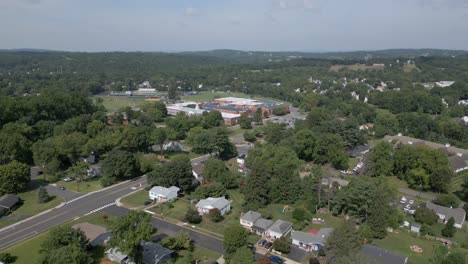 drone flying over loudoun county high school, leesburg va