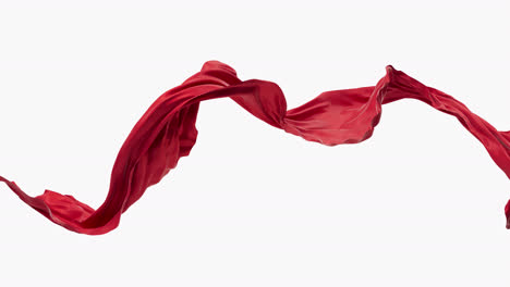 la tela de onda roja que fluye con el canal alfa, renderización en 3d.