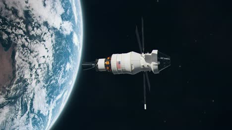 Orion-Raumschiff-Verlässt-Die-Erde,-Bevor-Es-Zum-Mond-Fliegt