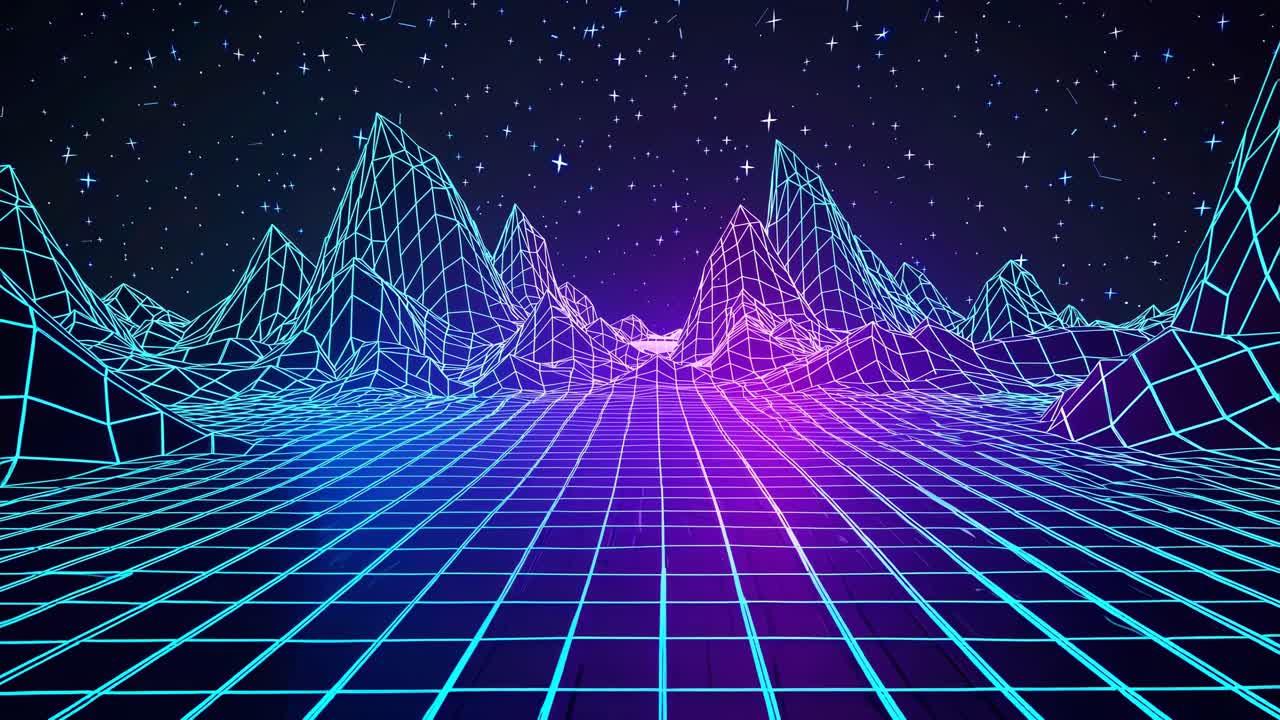 Cyberpunk Retro Landscape