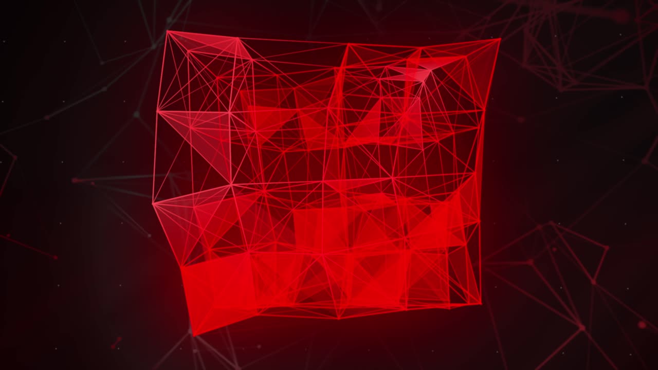 Abstract Red Geometric Shape Background